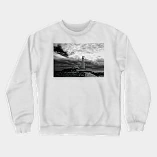 St Mary's Island in Black and White Crewneck Sweatshirt